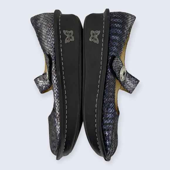 Alegria Paloma 717 Pewter Charmer Leather Silver Comfort Mary Jane 38 8 - 8.5 - Picture 6 of 11